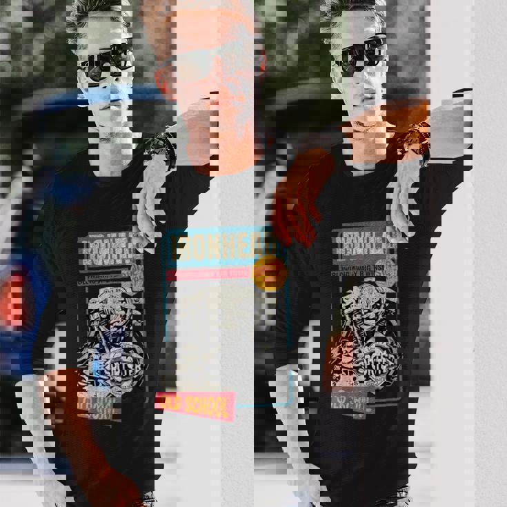 Ironhead Oldchool Hd ピンナップ レトロ オートバイ スポーツスター ホット 長袖Tシャツ 彼への贈り物