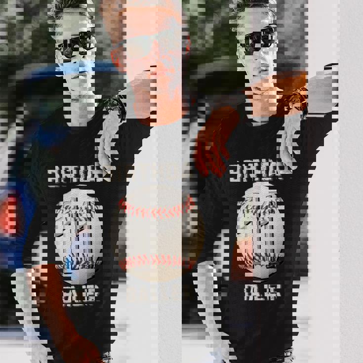 It's My 11Th Birthday 野球 11歳の少年少女 長袖Tシャツ 彼への贈り物