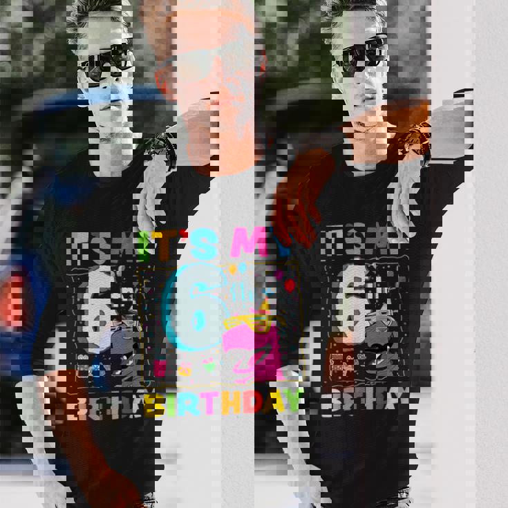It's My 6Th Birthday Happy 6Ix Year T-Rex 恐竜 面白い 長袖Tシャツ 彼への贈り物