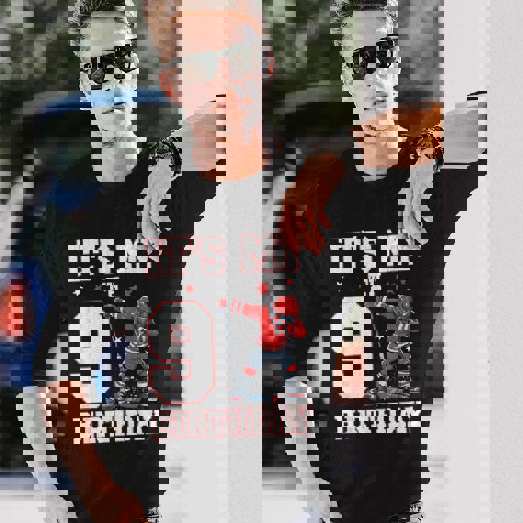 It's My 9Th Birthday 男の子 アイスホッケー ダビング 9歳 長袖Tシャツ 彼への贈り物