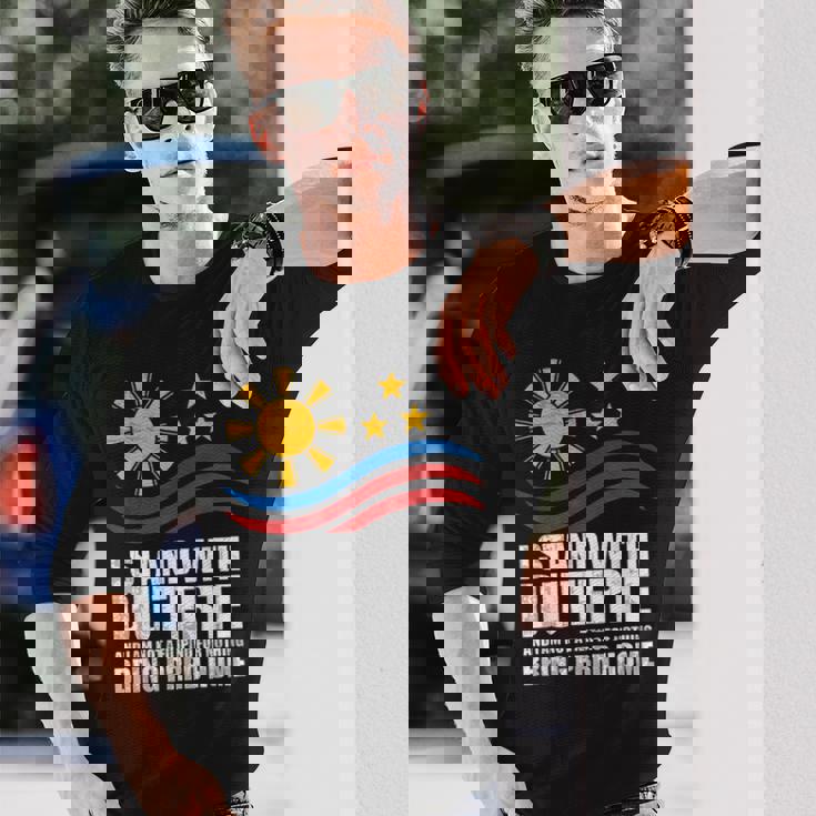 Itand With Duterte フィリピン フィリピン 強い 帰省 長袖Tシャツ 彼への贈り物