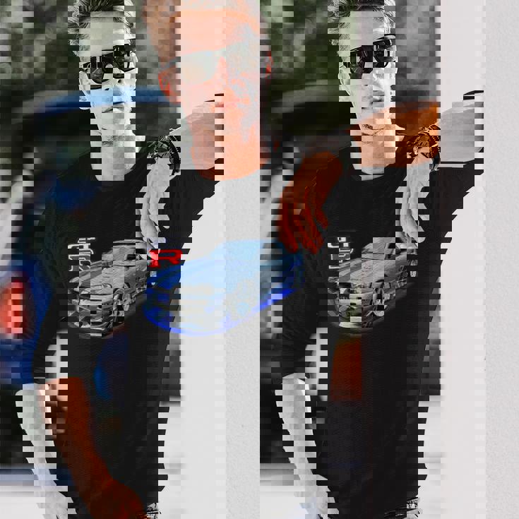 Jdm Car-Spec Kv2 シルバー Bnr34 レース 長袖Tシャツ 彼への贈り物