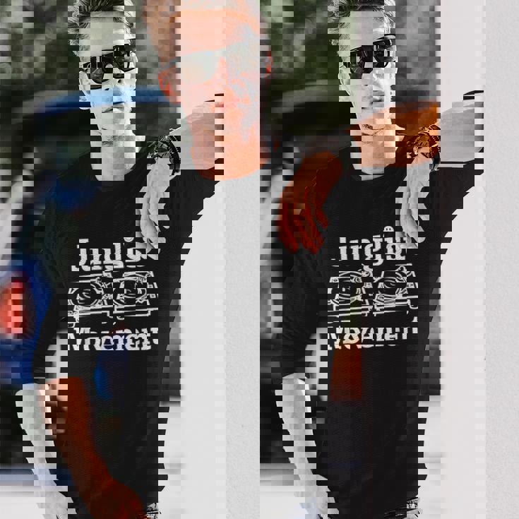 Junglist Movement ジャングルドラムとバスミュージックデザイン 長袖Tシャツ 彼への贈り物