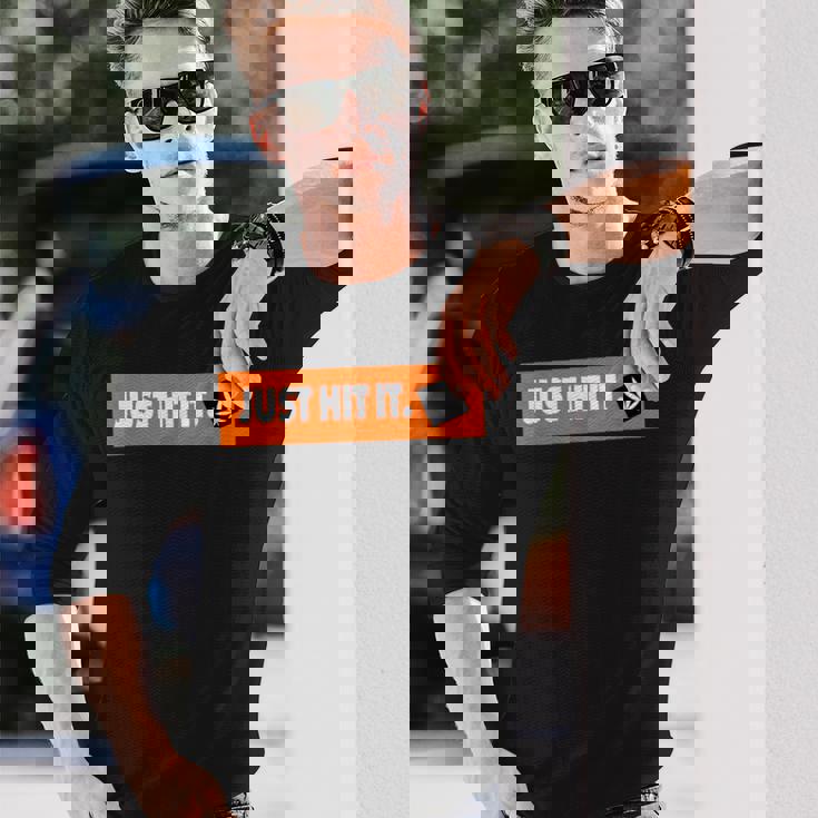 Just Hit It 420 マリファナ 大麻 雑草 喫煙 長袖Tシャツ 彼への贈り物