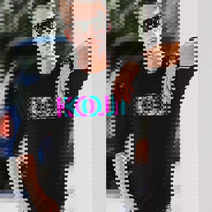 Koji こんにちは、私の名前はファーストネームタグ 長袖Tシャツ 彼への贈り物