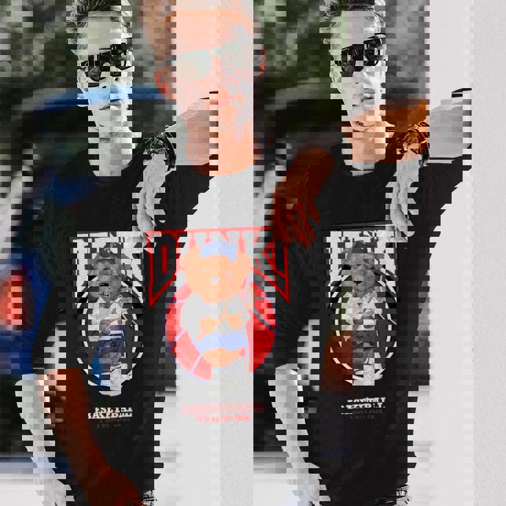 The Legend Teddy Bear Basketballlam Dunk Cool Basketball 長袖Tシャツ 彼への贈り物