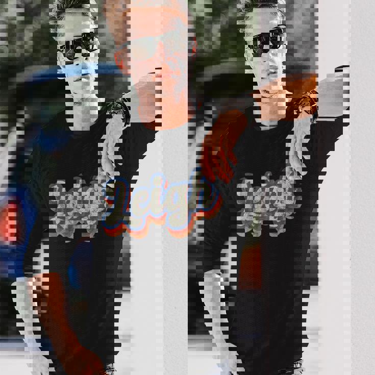 Leigh 名前入りシャツ カスタムレタリング 70年代 長袖Tシャツ 彼への贈り物