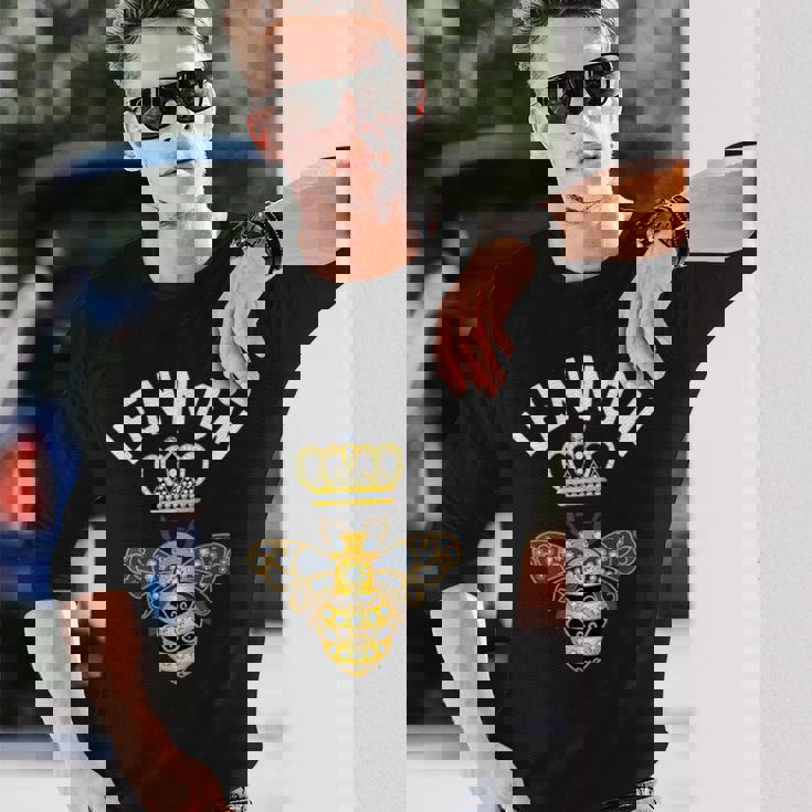 Lennon Name Lennon 誕生日プレゼント 女王冠 蜂 レノン 長袖Tシャツ 彼への贈り物