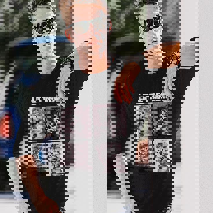 Let It Meow 面白い猫子猫の歌うギフト 長袖Tシャツ 彼への贈り物