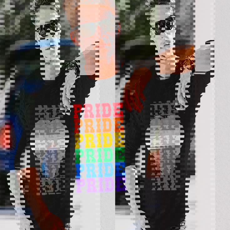 Lgbtq レインボーカラーのプライド 長袖Tシャツ 彼への贈り物