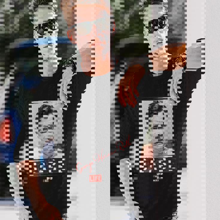 Life Picture Collection _ ベーブ ルース2 _ 野球 長袖Tシャツ 彼への贈り物