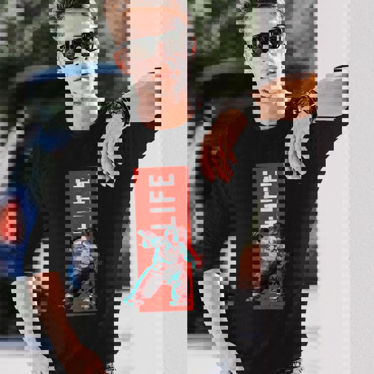 Life Picture Collection チンパンジー（3） 長袖Tシャツ 彼への贈り物