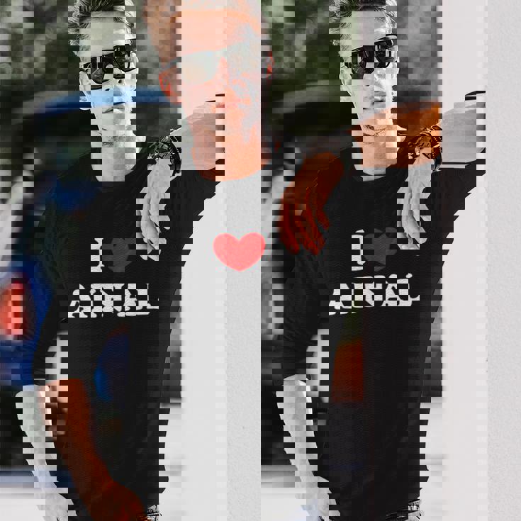 I Love Ainal 私は愛する Ainal 長袖Tシャツ 彼への贈り物