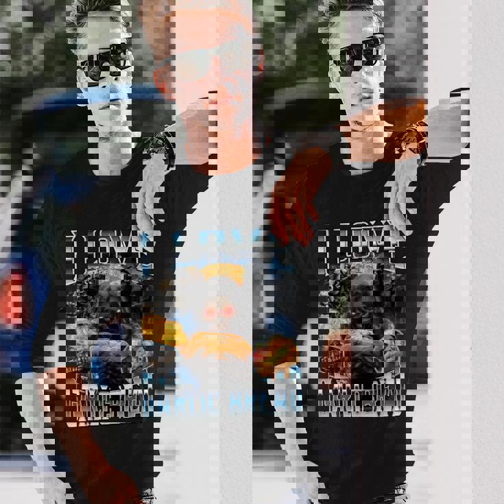 I Love Garlic Bread 長袖Tシャツ 彼への贈り物