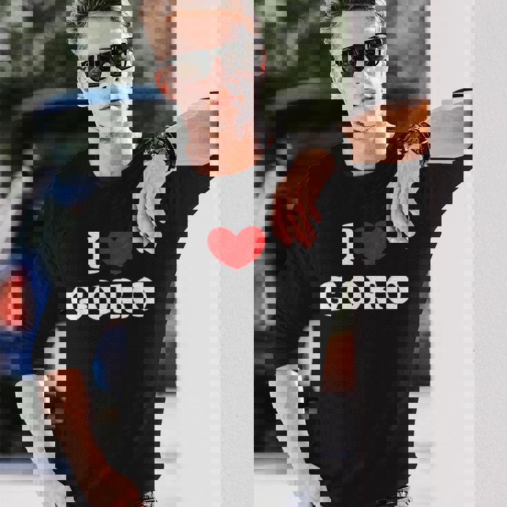 I Love Goro 私は愛する Goro 長袖Tシャツ 彼への贈り物