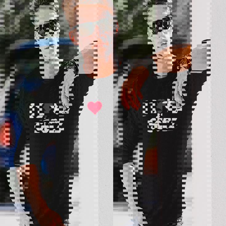 I Love Götz マッチング ガールフレンド&ボーイフレンド Götz 名前 長袖Tシャツ 彼への贈り物