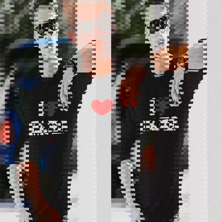 I Love Hajer 私は愛する Hajer 長袖Tシャツ 彼への贈り物