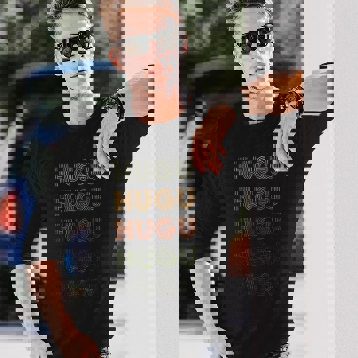 Love Heart Hugu グランジ ヴィンテージスタイル ブラック フグ 長袖Tシャツ 彼への贈り物