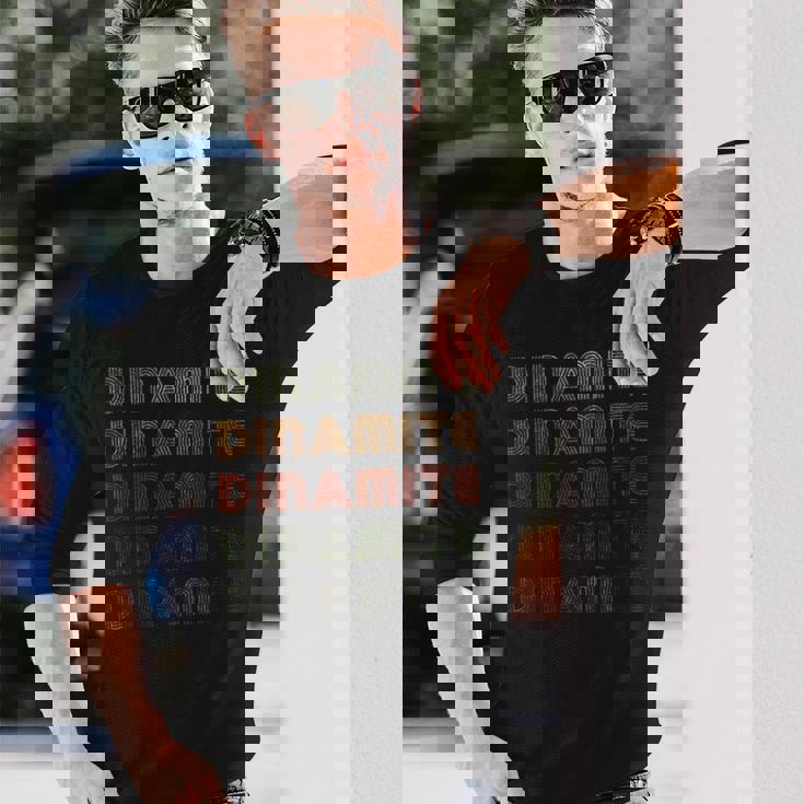 Love Heart ダイナマイト グランジ ヴィンテージスタイル ブラック ダイナマイト 長袖Tシャツ 彼への贈り物