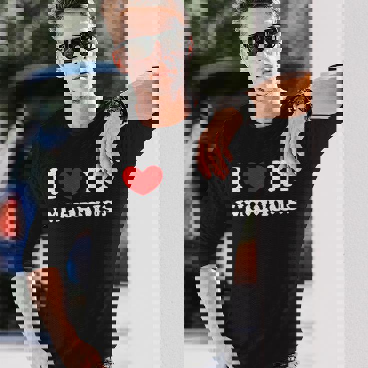 I Love Itigorous 私はそれが元気であるのが大好きです 長袖Tシャツ 彼への贈り物