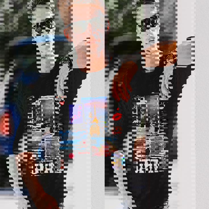 I Love Japan Culture Enjoy Cool Japan Landmarks Photos 長袖Tシャツ 彼への贈り物