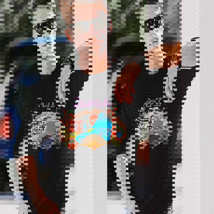 I Love Japan Nature & Culture Tokyo Japan Graphic 長袖Tシャツ 彼への贈り物