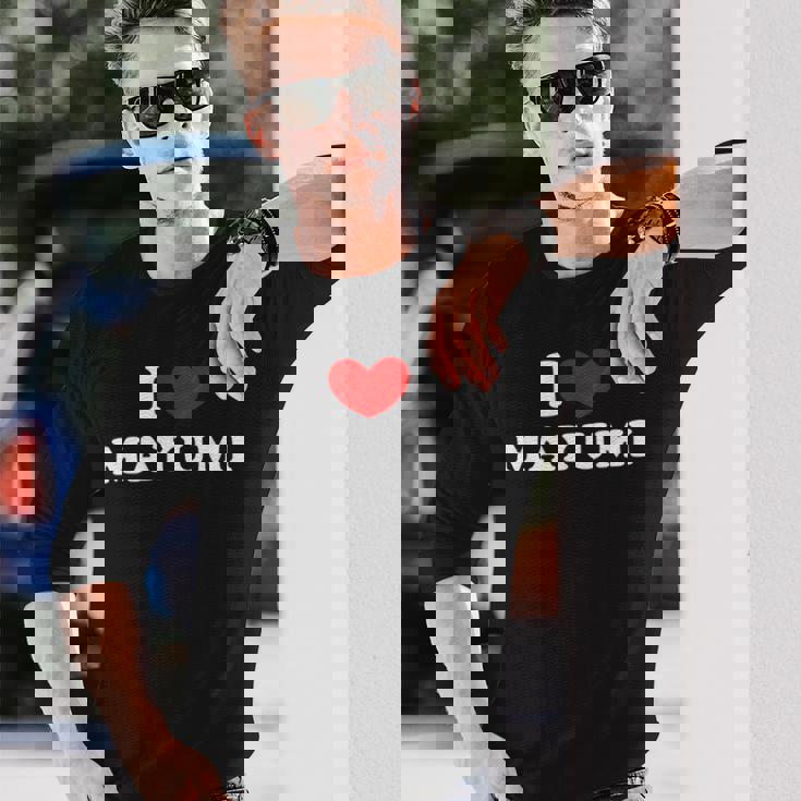 I Love Mayumi 私は愛する Mayumi 長袖Tシャツ 彼への贈り物