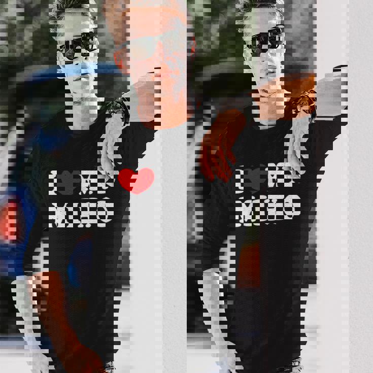 I Love My Miho みほが大好き 長袖Tシャツ 彼への贈り物