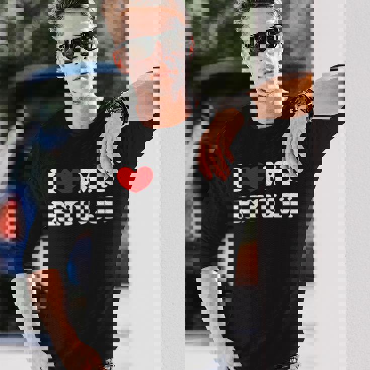 I Love My Ryuji 龍二が好き 長袖Tシャツ 彼への贈り物