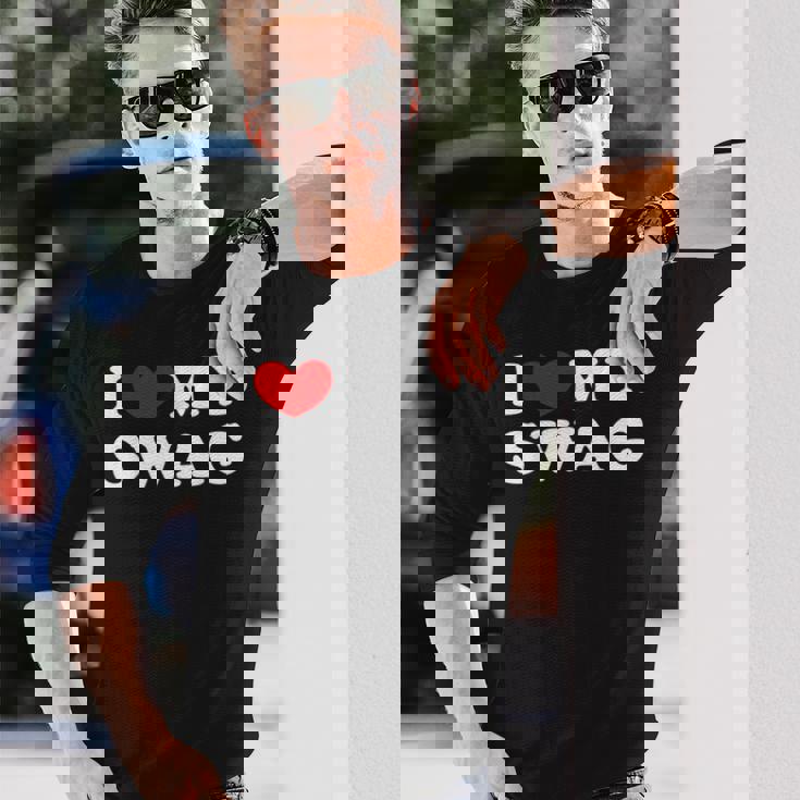 I Love Mywag アイ・ラブ・マイ・スワッグ、アイ・ハート・マイ・スワッグ 長袖Tシャツ 彼への贈り物