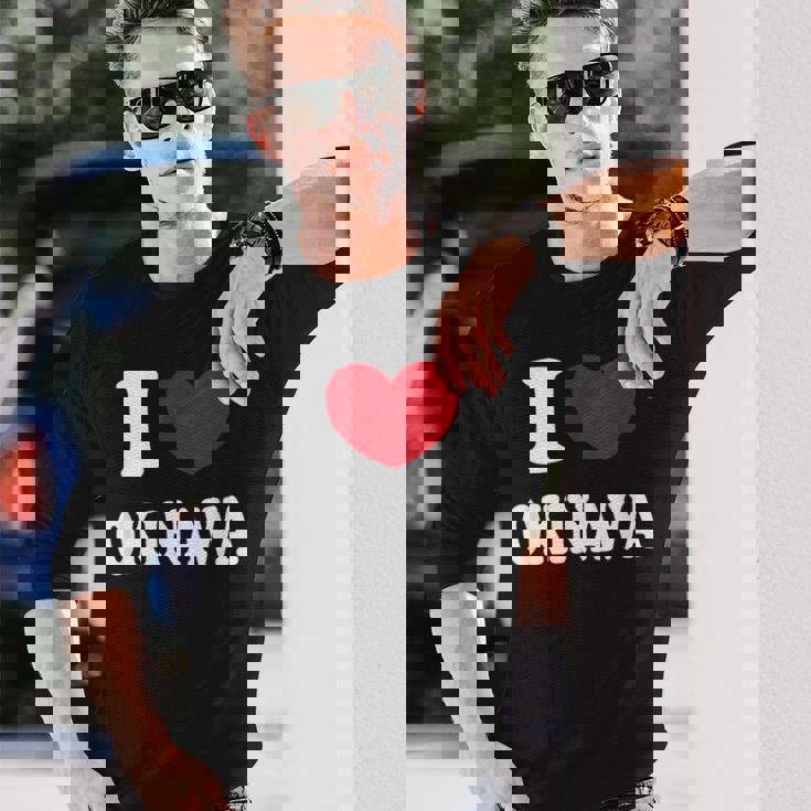 I Love Okinawa 沖縄大好き 長袖Tシャツ 彼への贈り物