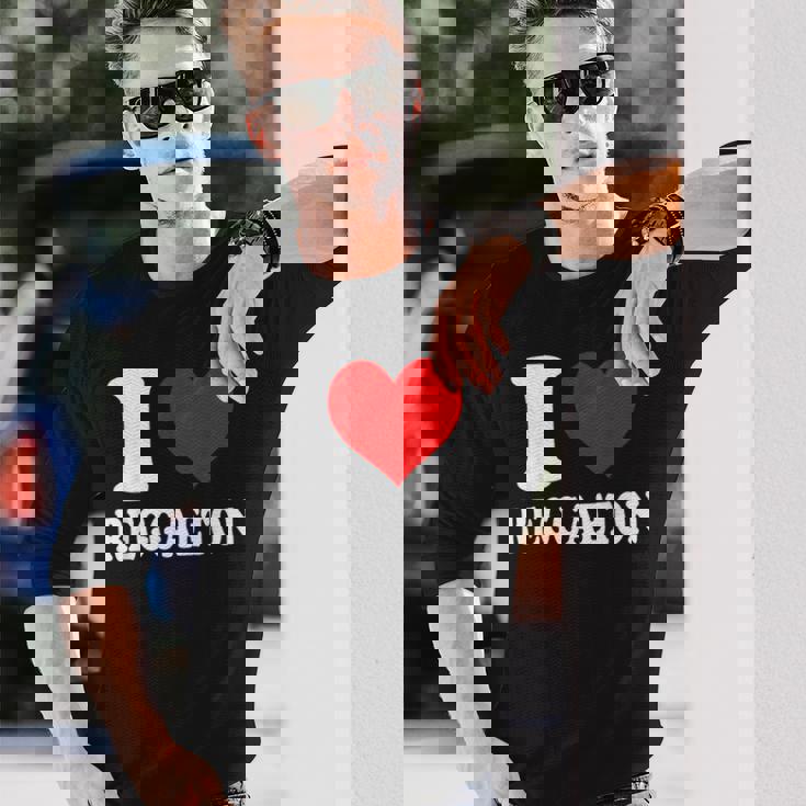 I Love Reggaeton Music 長袖Tシャツ 彼への贈り物