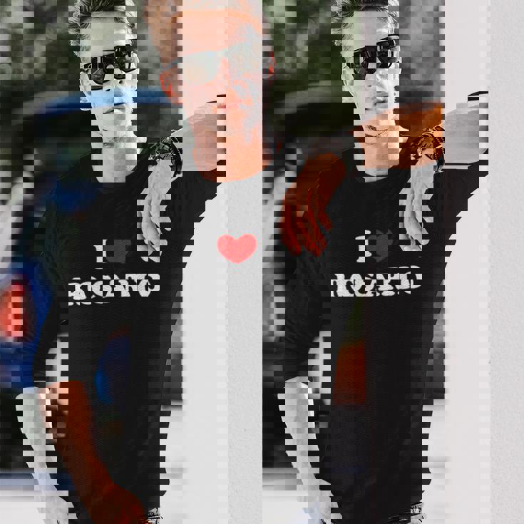 I Love Rosario 私は愛する Rosario 長袖Tシャツ 彼への贈り物