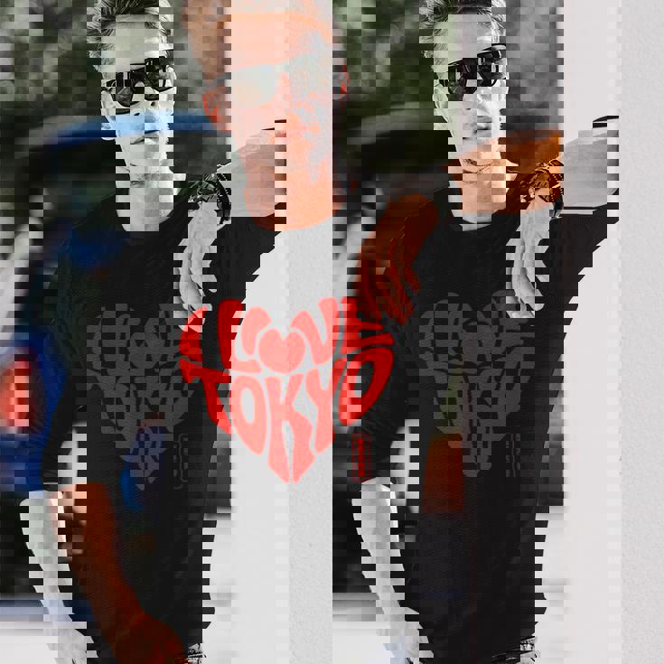 I Love Tokyo 日本の漢字文字 東京 日本 お土産 長袖Tシャツ 彼への贈り物