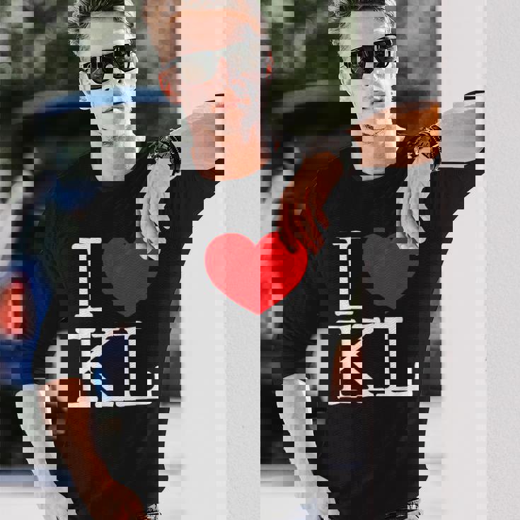 I Love ハート Kl 長袖Tシャツ 彼への贈り物
