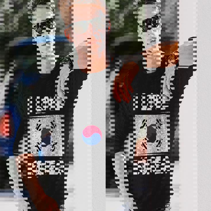 I Love 韓国 韓国 家族 旅行 お土産 長袖Tシャツ 彼への贈り物