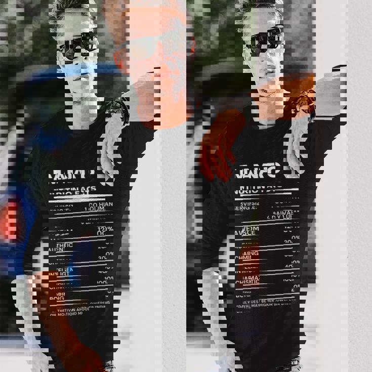 Manato 栄養成分表示 長袖Tシャツ 彼への贈り物