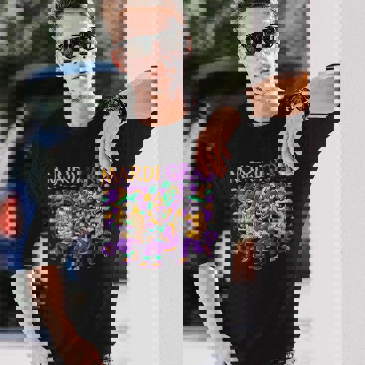 Mardi Gras ビデオゲームコントローラー シェア スチームフレンズ 長袖Tシャツ 彼への贈り物