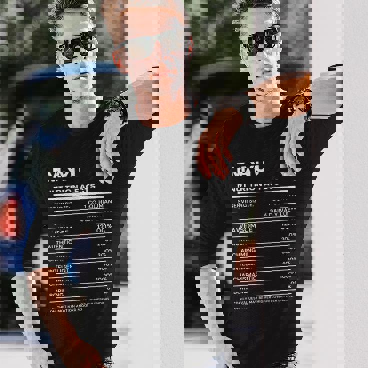 Mayu 栄養成分表示 長袖Tシャツ 彼への贈り物