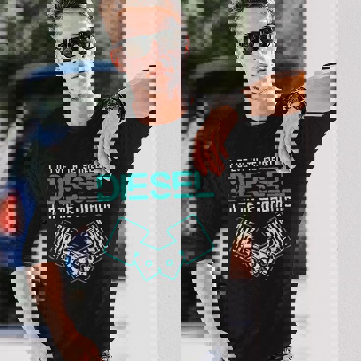 Mechanic Lovemell Of Diesel In Morning Car Auto メンズ 長袖Tシャツ 彼への贈り物