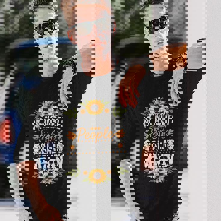 Meemaw ひまわり 好きな人 Call Me Meemaw 長袖Tシャツ 彼への贈り物