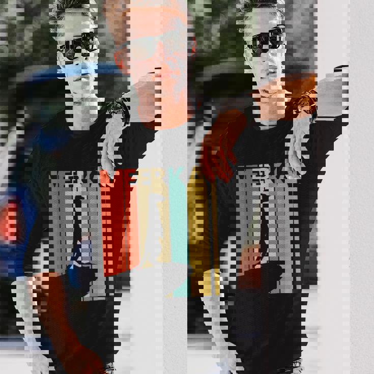 Meerkat ミーアキャット 動物 長袖Tシャツ 彼への贈り物