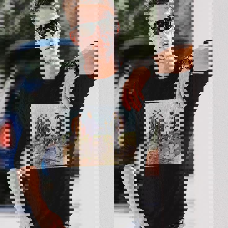 The Meeting Bonjour Monsieur Courbet ギュスターヴ・クールベ作 長袖Tシャツ 彼への贈り物