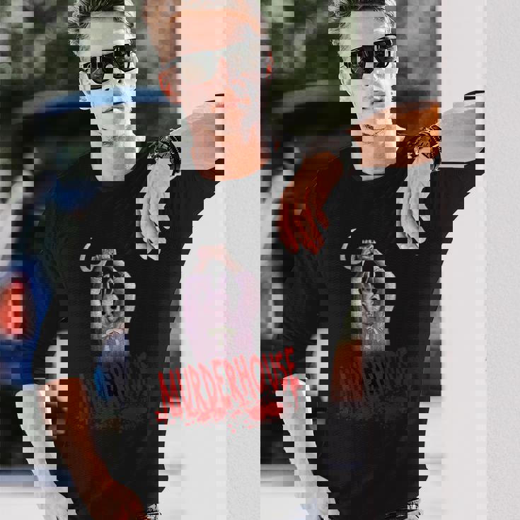 Murder House イースターバニー サバイバル ホラー ゲーム マニアック 長袖Tシャツ 彼への贈り物