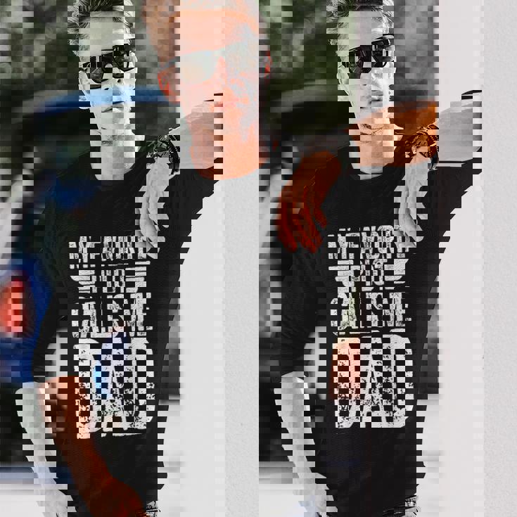 My Favorite Pilot Calls Me Dad シャツ ファニーアビエイター 長袖Tシャツ 彼への贈り物