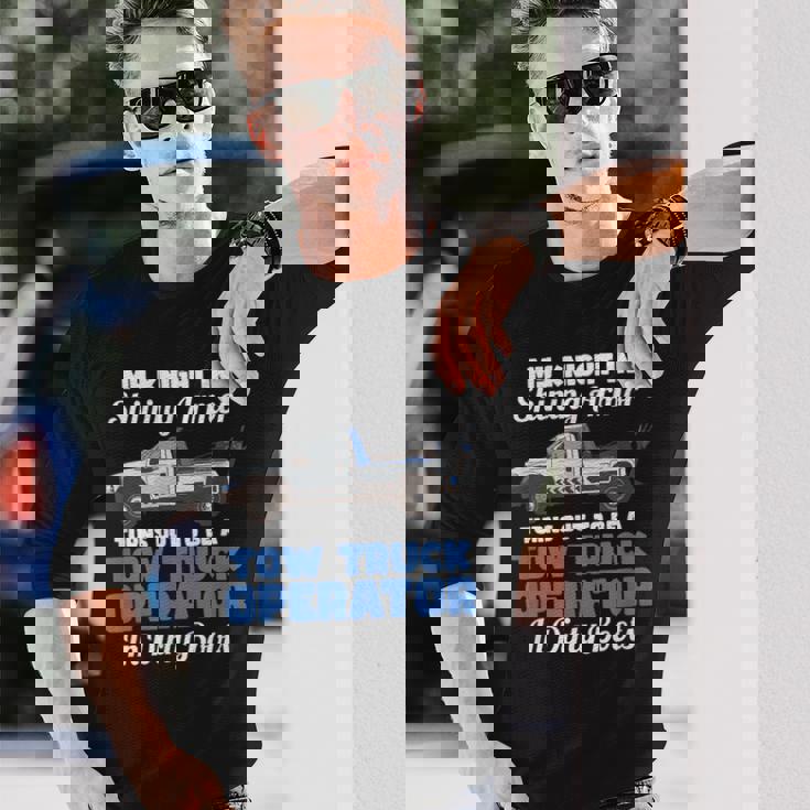 My Knight Inhining Armor 面白い引用句 レッカー車 オペレーター 長袖Tシャツ 彼への贈り物