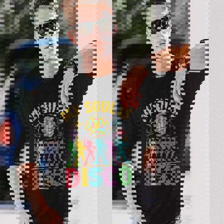 Myoul Is Disco ヴィンテージ 70年代 ダンシング レトロ ダンスミュージック 長袖Tシャツ 彼への贈り物