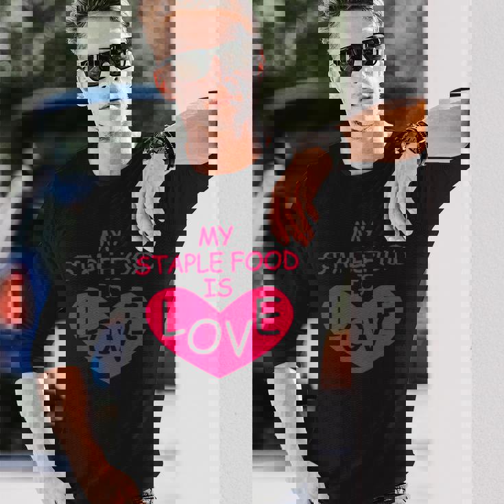 Mytaple Food Is Love 長袖Tシャツ 彼への贈り物