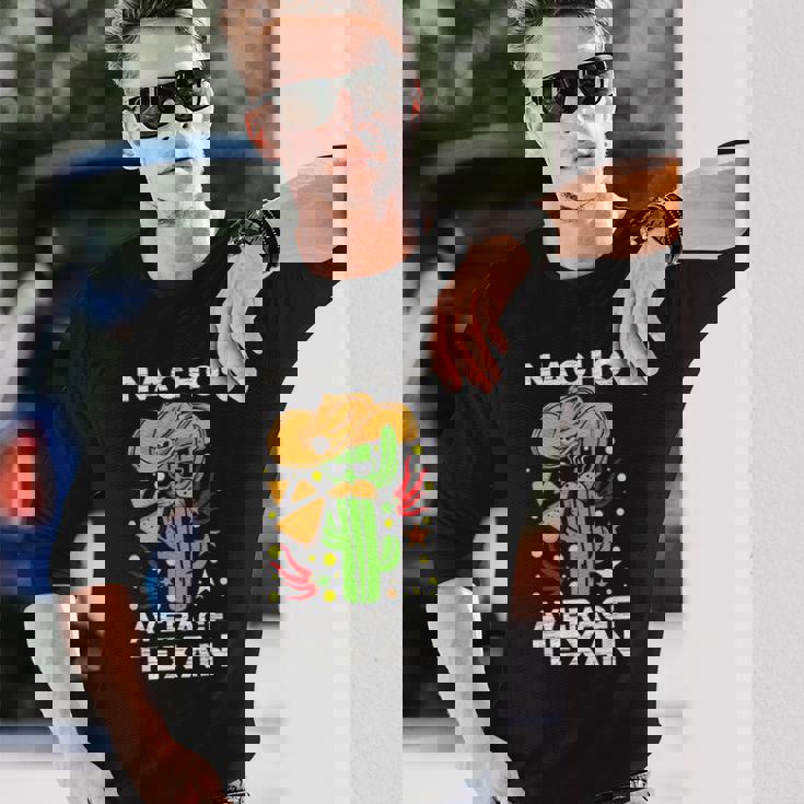 Nacho Average Texan Burrito ベジタリアン ジャラペーニョ タコス ナチョス 長袖Tシャツ 彼への贈り物