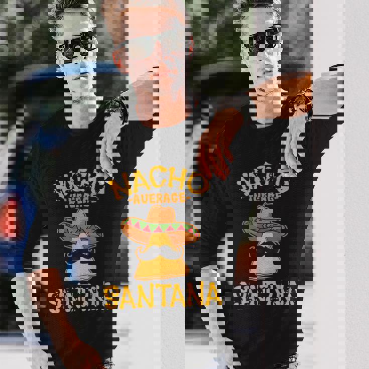 Nacho Averageantana 名前入り 面白いタコス 長袖Tシャツ 彼への贈り物